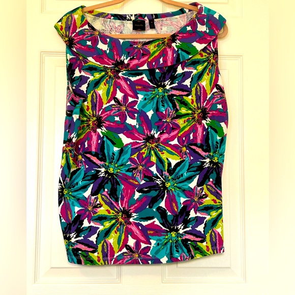 Cute Peter Pan collared jersey sleeveless top size 2X - Picture 1 of 3